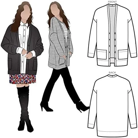 الگوی خیاطی استایل آرک - کاردیگَن دوست پسرانه سابل (سایزهای 04-16)