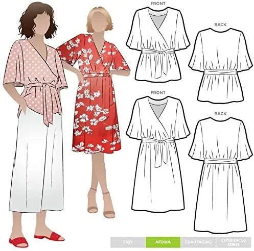 الگوی خیاطی استایل آرک - لباس یا تاپ بونیتا سایزهای 04-16