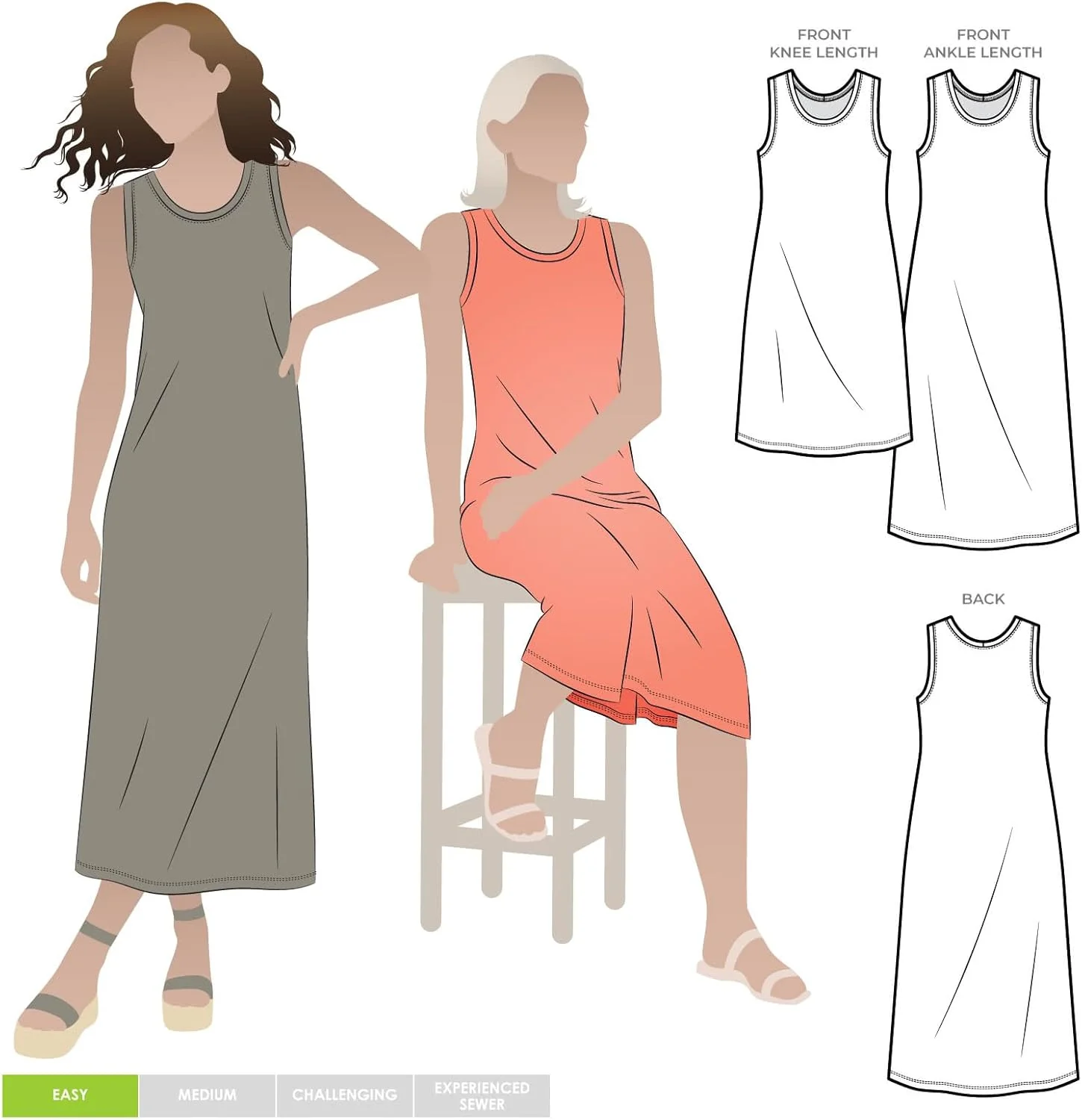 الگوی خیاطی Style Arc - لباس بافت کیم - سایزهای 10-22