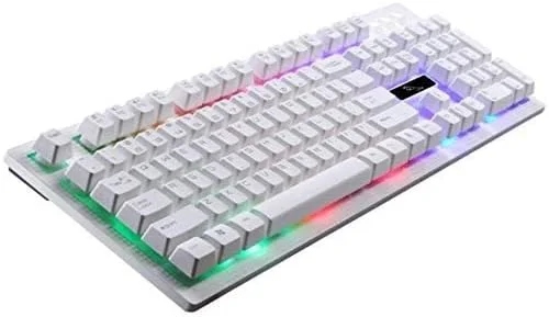 ست کیبورد و ماوس سیم دار USB مخصوص بازی G20 با نور پس زمینه رنگین کمانی LED