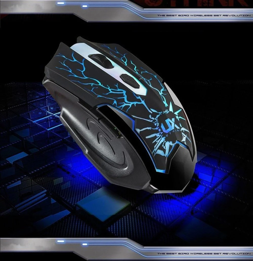 ست کیبورد و ماوس گیمینگ eWINNER - USB سیمی، نور پس زمینه LED با قابلیت تغییر 3 رنگ، 114 کلید، درخشان، برای ویندوز 98/XP/2000/ME/VISTA بازی و کار