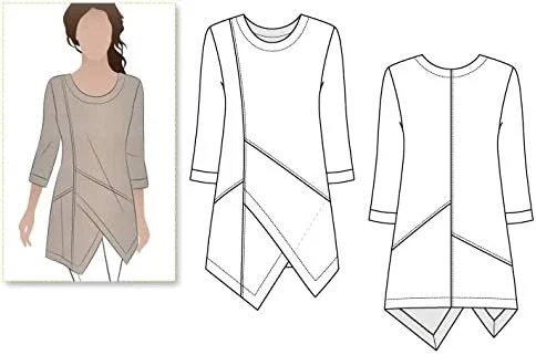 الگوی خیاطی استایل آرک - تونیک بافتنی لانی سایز 18-30 نامشخص