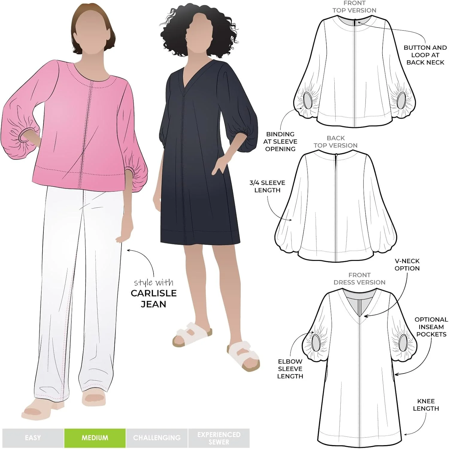 الگوی خیاطی استایل آرک - تاپ و پیراهن بافتنی زالیا