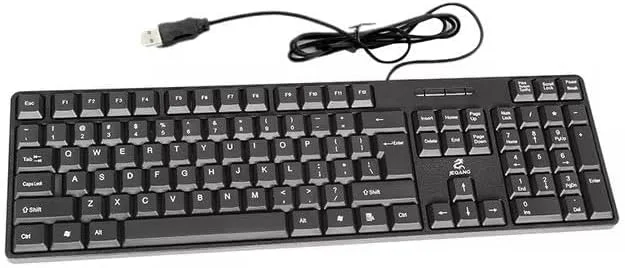ست کیبورد و ماوس سیم دار USB، سایز کامل، مشکی ست کیبورد و ماوس سیم دار USB، سایز کامل، مشکی