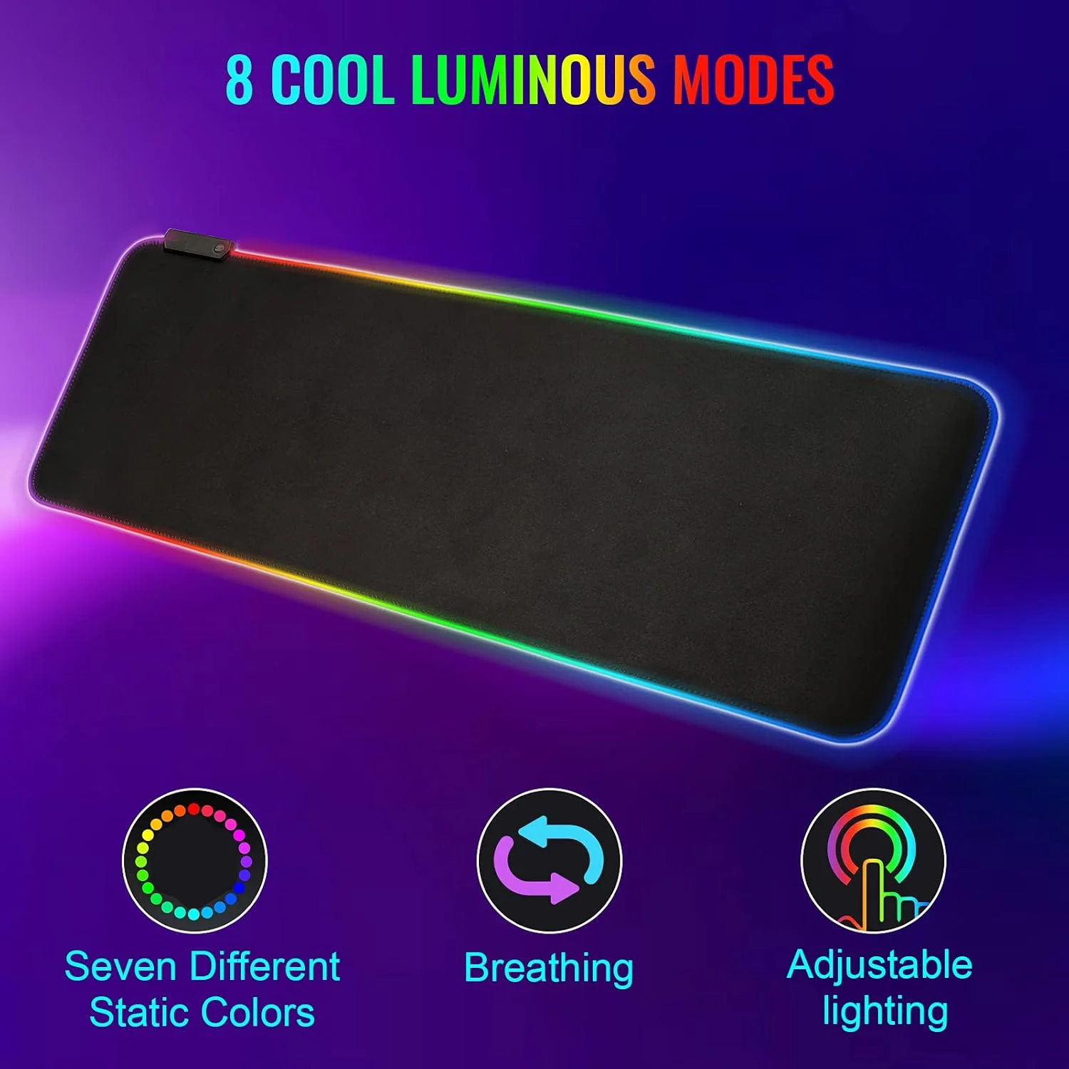 پد ماوس گیمینگ RGB، پد ماوس بزرگ نرم LED و کیبورد گیمینگ USB سیمی G21 با نورهای LED چند رنگ انعطاف پذیر و حس مکانیکی، ست ماوس و کیبورد با نور پس زمینه، سفید (سفید) پد ماوس گیمینگ RGB، پد ماوس بزرگ نرم LED و کیبورد گیمینگ USB سیمی G21 با نورهای LED چند رنگ انعطاف پذیر و حس مکانیکی، ست ماوس و کیبورد با نور پس زمینه، سفید (سفید)