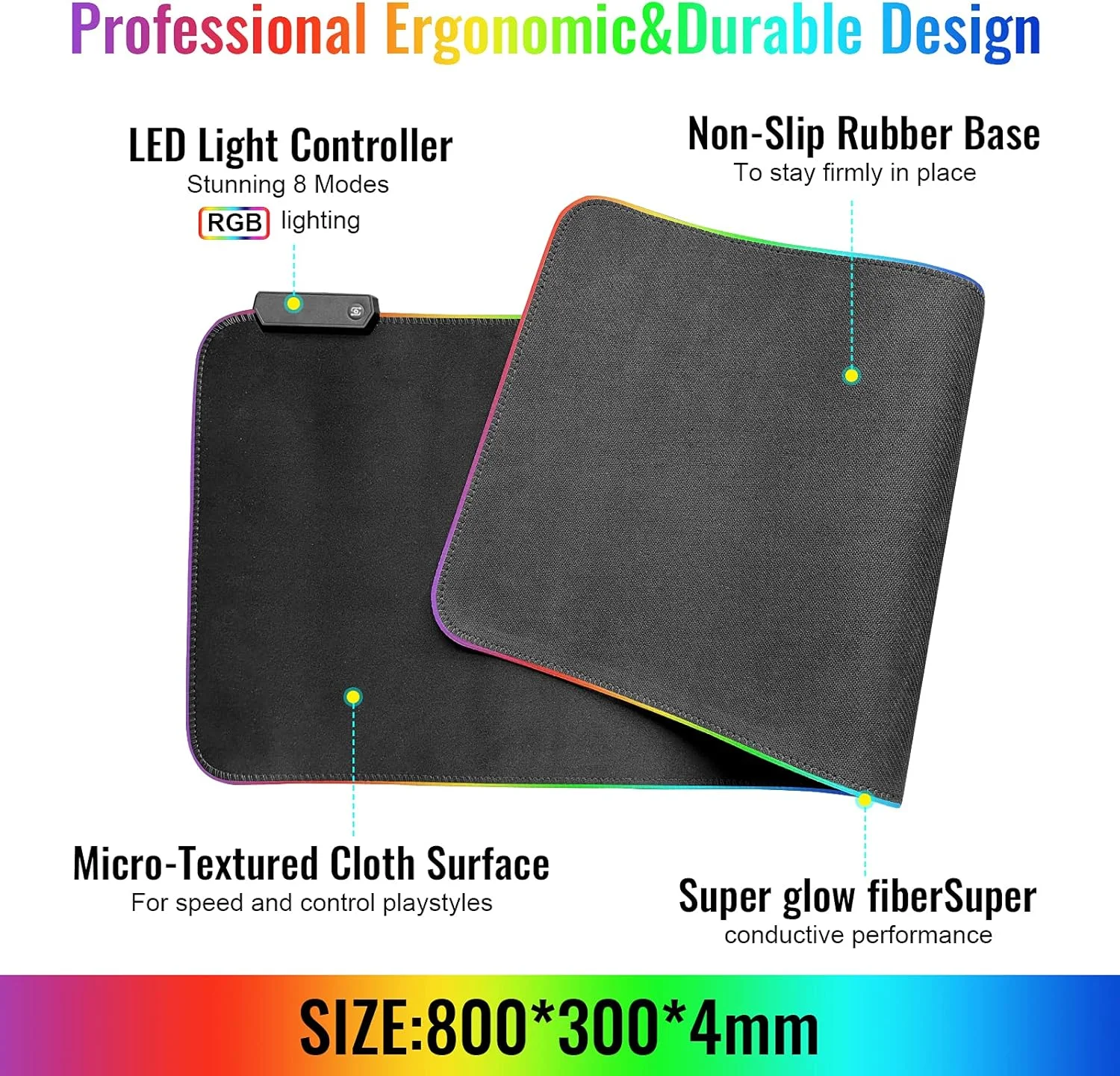 پد ماوس گیمینگ RGB، پد ماوس بزرگ نرم LED و کیبورد گیمینگ USB سیمی G21 با نورهای LED چند رنگ انعطاف پذیر و حس مکانیکی، ست ماوس و کیبورد با نور پس زمینه، سفید (سفید) پد ماوس گیمینگ RGB، پد ماوس بزرگ نرم LED و کیبورد گیمینگ USB سیمی G21 با نورهای LED چند رنگ انعطاف پذیر و حس مکانیکی، ست ماوس و کیبورد با نور پس زمینه، سفید (سفید)