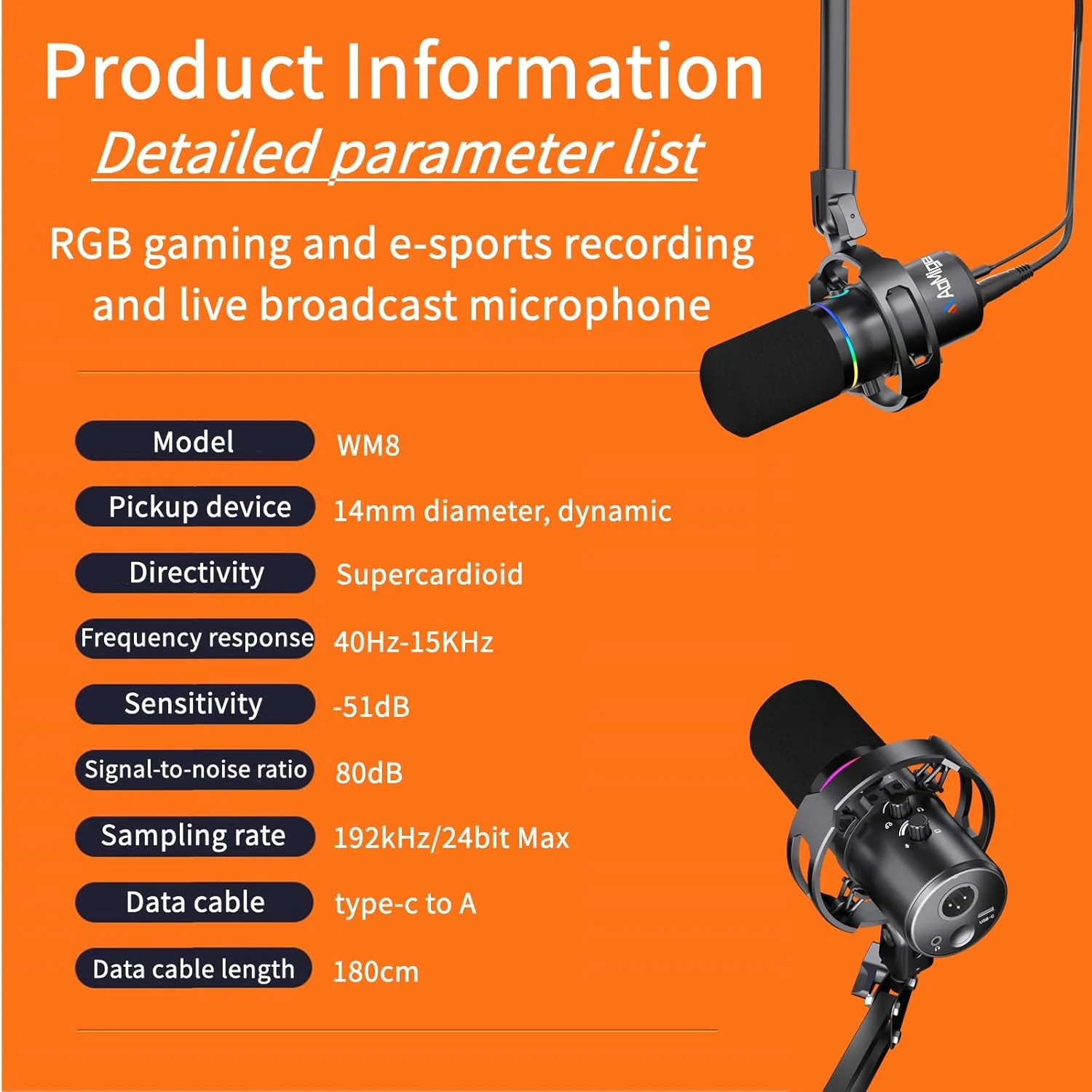 مجموعه میکروفون دینامیک، میکروفون گیمینگ XLR/USB، میکروفون پادکست RGB با دکمه قطع صدا، جک هدفون، پایه بازویی بوم، میکروفون کندانسور حذف نویز برای استریم، پادکست، بازی، صداگذاری، ضبط مجموعه میکروفون دینامیک، میکروفون گیمینگ XLR/USB، میکروفون پادکست RGB با دکمه قطع صدا، جک هدفون، پایه بازویی بوم، میکروفون کندانسور حذف نویز برای استریم، پادکست، بازی، صداگذاری، ضبط