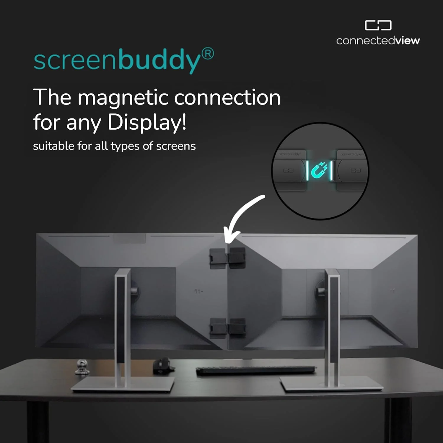 screenbuddy ConnectedView I لوازم جانبی نوآورانه کامپیوتر I لوازم جانبی کامپیوتر I لوازم جانبی گیمینگ برای تنظیمات بهینه بازی I اتصال مغناطیسی صفحه نمایش برای کار ارگونومیک screenbuddy ConnectedView I لوازم جانبی نوآورانه کامپیوتر I لوازم جانبی کامپیوتر I لوازم جانبی گیمینگ برای تنظیمات بهینه بازی I اتصال مغناطیسی صفحه نمایش برای کار ارگونومیک