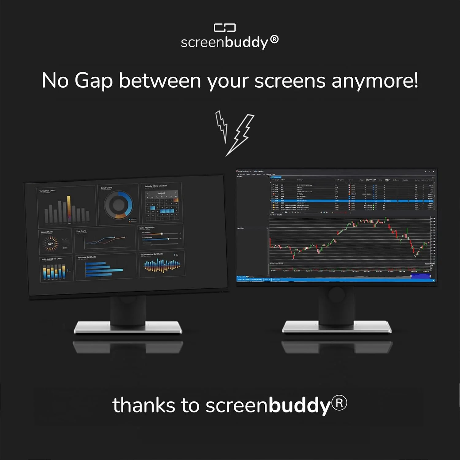 screenbuddy ConnectedView I لوازم جانبی نوآورانه کامپیوتر I لوازم جانبی کامپیوتر I لوازم جانبی گیمینگ برای تنظیمات بهینه بازی I اتصال مغناطیسی صفحه نمایش برای کار ارگونومیک screenbuddy ConnectedView I لوازم جانبی نوآورانه کامپیوتر I لوازم جانبی کامپیوتر I لوازم جانبی گیمینگ برای تنظیمات بهینه بازی I اتصال مغناطیسی صفحه نمایش برای کار ارگونومیک