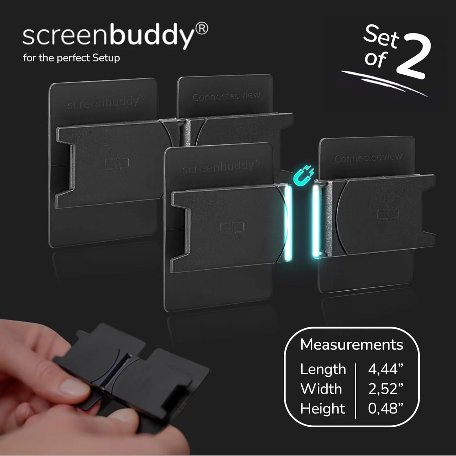 screenbuddy ConnectedView I لوازم جانبی نوآورانه کامپیوتر I لوازم جانبی کامپیوتر I لوازم جانبی گیمینگ برای تنظیمات بهینه بازی I اتصال مغناطیسی صفحه نمایش برای کار ارگونومیک screenbuddy ConnectedView I لوازم جانبی نوآورانه کامپیوتر I لوازم جانبی کامپیوتر I لوازم جانبی گیمینگ برای تنظیمات بهینه بازی I اتصال مغناطیسی صفحه نمایش برای کار ارگونومیک