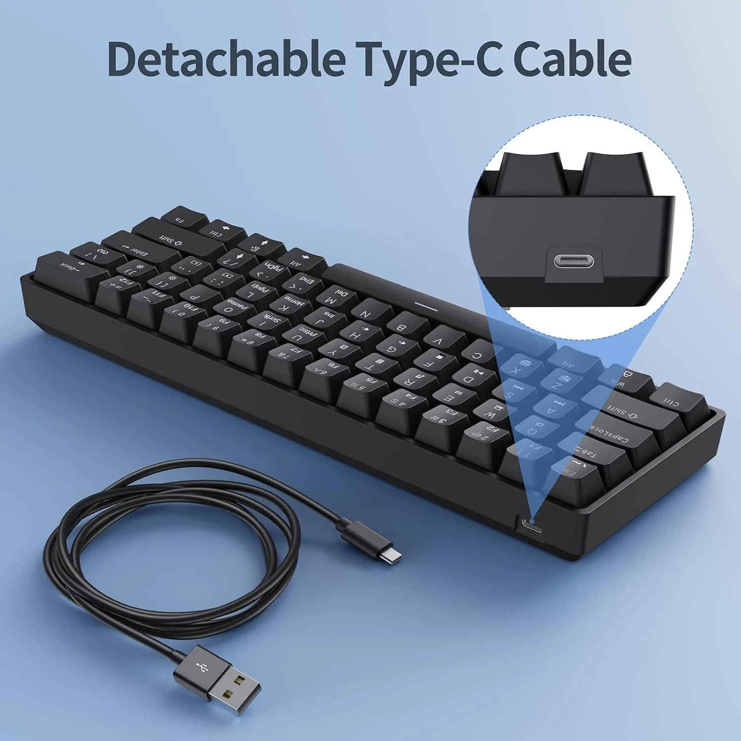 کیبورد گیمینگ مکانیکی 60% DIERYA DK61SE، 61 کلید Anti-Ghosting، نور پس زمینه LED، کیبورد مینی سیمی فوق العاده جمع و جور با سوئیچ آبی کلیکی برای گیمر تایپیست کامپیوتر لپ تاپ ویندوز (مشکی) کیبورد گیمینگ مکانیکی 60% DIERYA DK61SE، 61 کلید Anti-Ghosting، نور پس زمینه LED، کیبورد مینی سیمی فوق العاده جمع و جور با سوئیچ آبی کلیکی برای گیمر تایپیست کامپیوتر لپ تاپ ویندوز (مشکی)