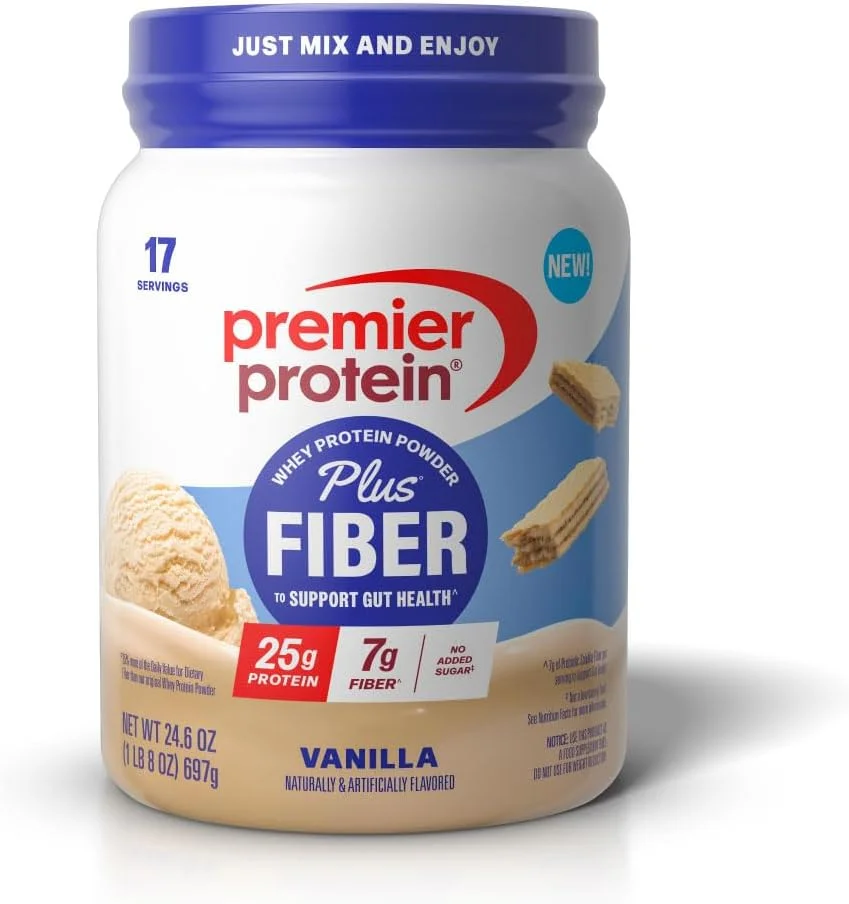 پودر پروتئین Premier Protein Protein Plus Fiber، 25 گرم پروتئین، 7 گرم فیبر، وانیلی، 17 سروینگ پودر پروتئین Premier Protein Protein Plus Fiber، 25 گرم پروتئین، 7 گرم فیبر، وانیلی، 17 سروینگ