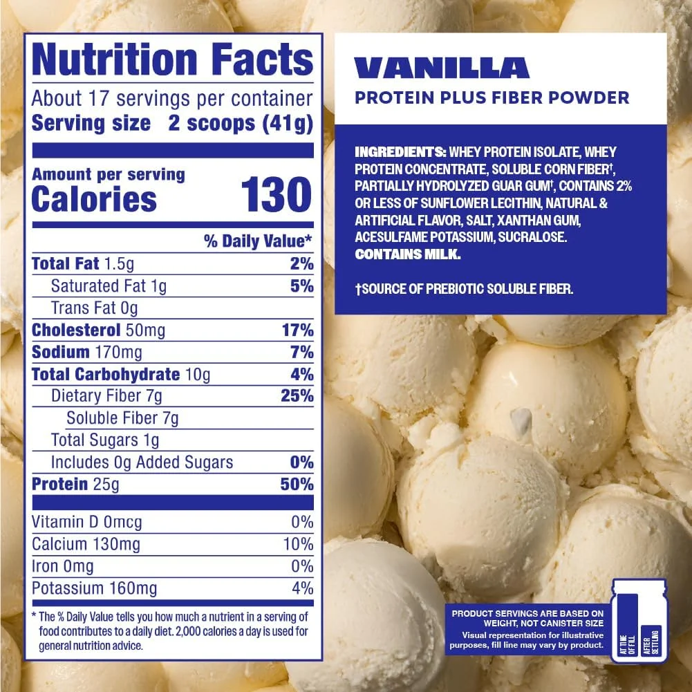 پودر پروتئین Premier Protein Protein Plus Fiber، 25 گرم پروتئین، 7 گرم فیبر، وانیلی، 17 سروینگ پودر پروتئین Premier Protein Protein Plus Fiber، 25 گرم پروتئین، 7 گرم فیبر، وانیلی، 17 سروینگ