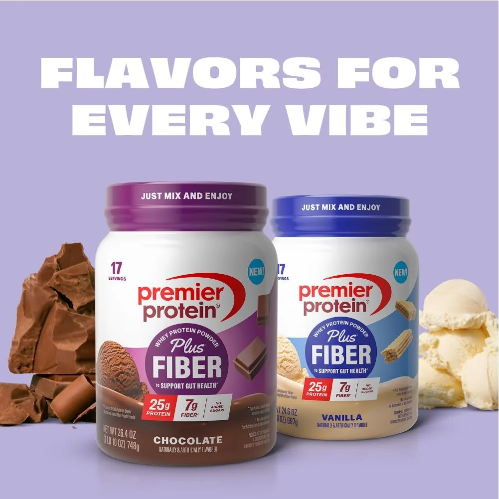 پودر پروتئین Premier Protein Protein Plus Fiber، 25 گرم پروتئین، 7 گرم فیبر، شکلاتی، 17 سروینگ پودر پروتئین Premier Protein Protein Plus Fiber، 25 گرم پروتئین، 7 گرم فیبر، شکلاتی، 17 سروینگ