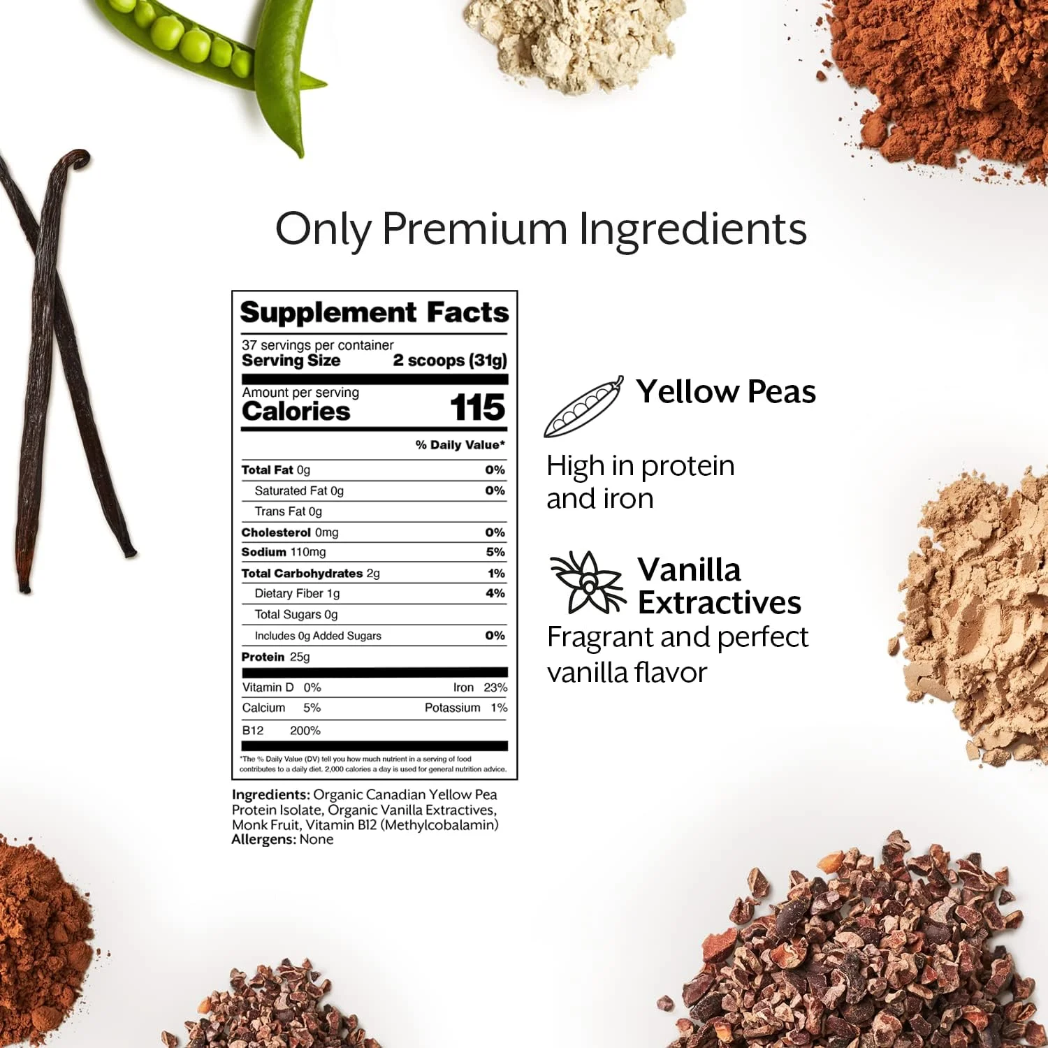 پروتئین وگان غیر دناتوره ProMix Nutrition. شکلات ارگانیک 25 گرم پروتئین/ 1 گرم کربوهیدرات خالص/ 5.3 گرم BCAA/ 26% ارزش روزانه آهن. غیر GMO، بدون گلوتن، غیر لبنی، سازگار با رژیم پالئو. بسته 450 گرمی پروتئین وگان غیر دناتوره ProMix Nutrition. شکلات ارگانیک 25 گرم پروتئین/ 1 گرم کربوهیدرات خالص/ 5.3 گرم BCAA/ 26% ارزش روزانه آهن. غیر GMO، بدون گلوتن، غیر لبنی، سازگار با رژیم پالئو. بسته 450 گرمی