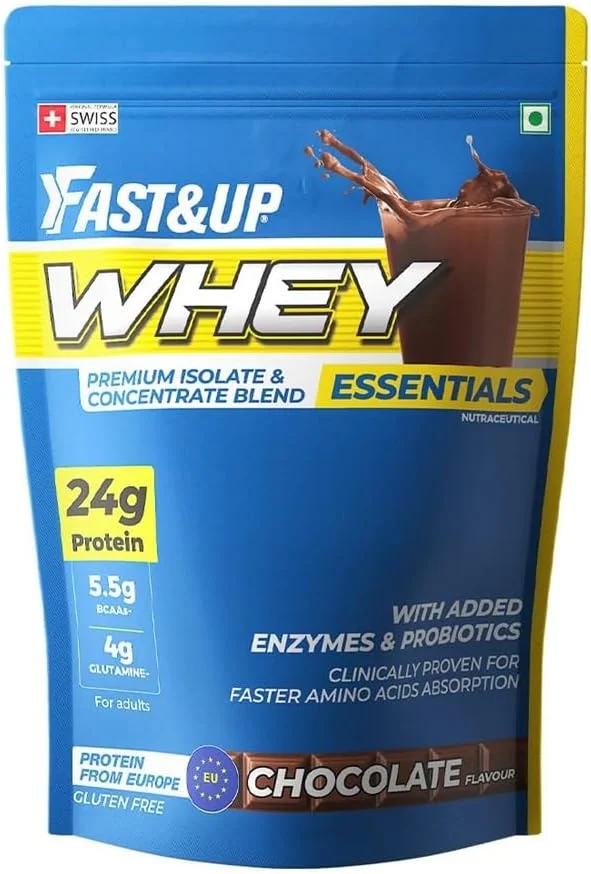 پروتئین وی ایزوله ترکیبی Fast&UP Essentials (طعم شکلات غنی) - 30 سروینگ - 24 گرم پروتئین، 5.5 گرم BCAA، 4 گرم گلوتامین - ریکاوری سریعتر و عضله سازی منبع اصلی ایزوله (2.1 پوند، 960 گرم) پروتئین وی ایزوله ترکیبی Fast&UP Essentials (طعم شکلات غنی) - 30 سروینگ - 24 گرم پروتئین، 5.5 گرم BCAA، 4 گرم گلوتامین - ریکاوری سریعتر و عضله سازی منبع اصلی ایزوله (2.1 پوند، 960 گرم)