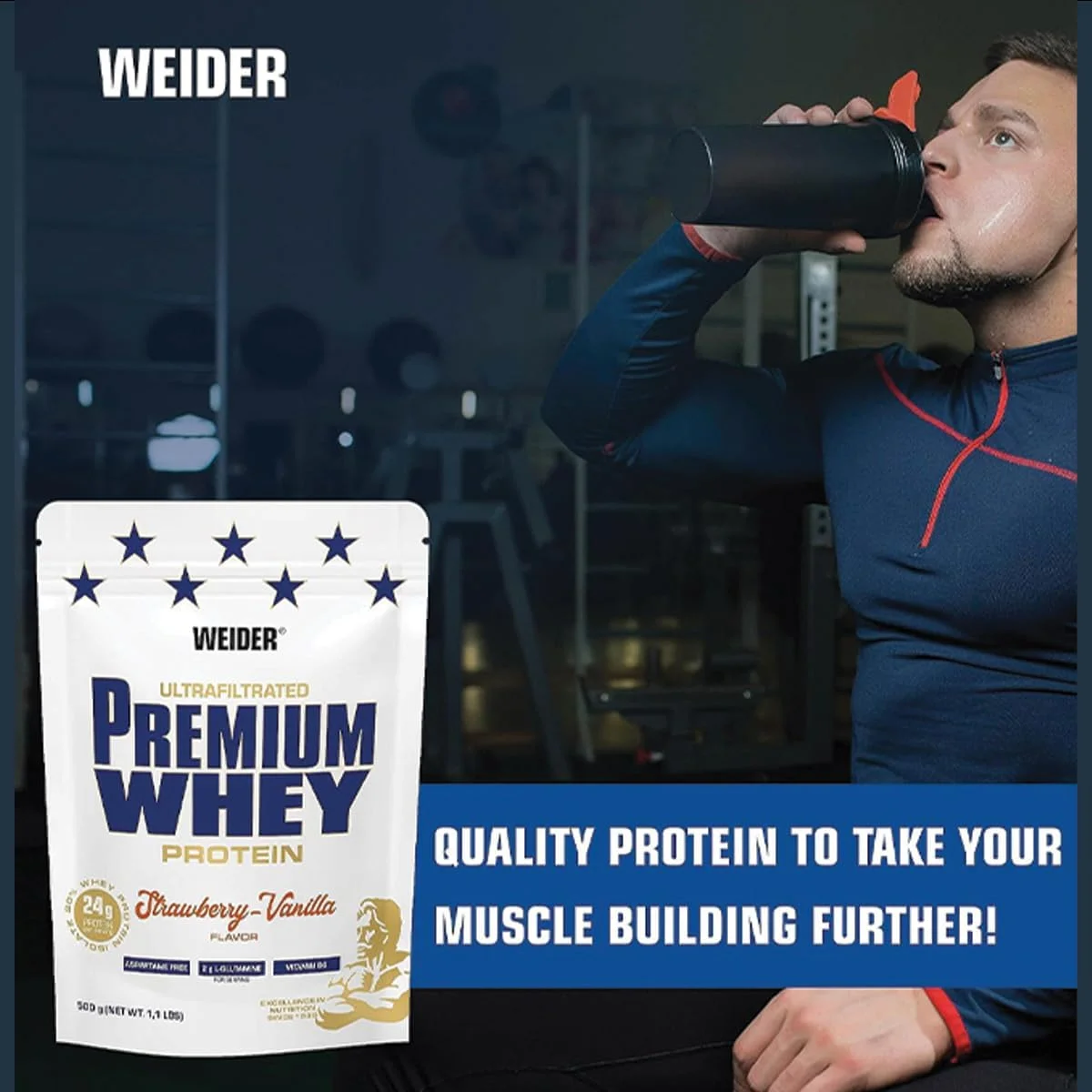پودر پروتئین وی ممتاز Weider، شیک پروتئینی کم کربوهیدرات با پروتئین وی ایزوله، وانیل توت فرنگی، (1x 500 گرم) پودر پروتئین وی ممتاز Weider، شیک پروتئینی کم کربوهیدرات با پروتئین وی ایزوله، وانیل توت فرنگی، (1x 500 گرم)