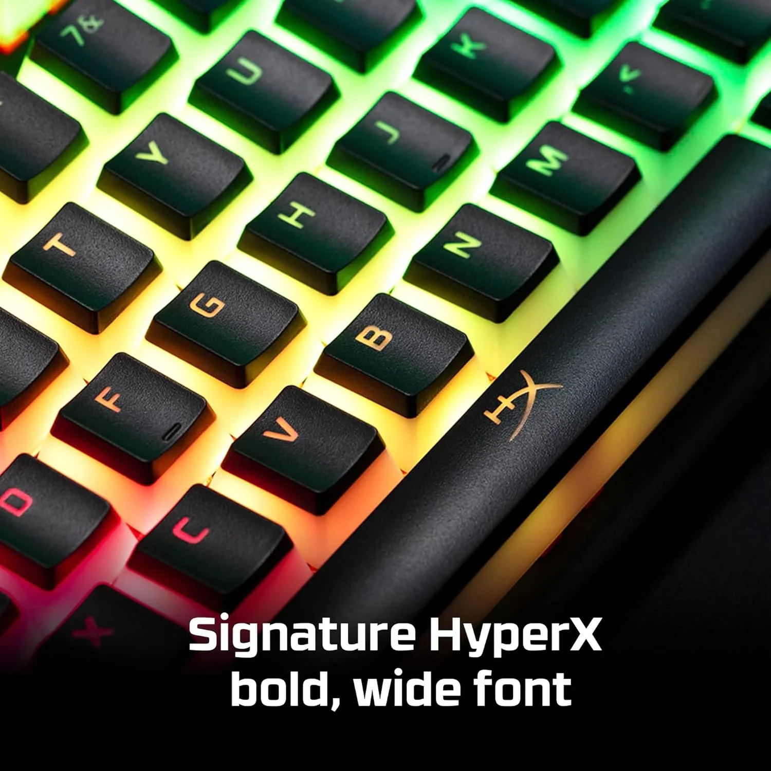 کلیدهای کیبورد Hyperx Hkcpxp-Bk-Us/G مدل Pudding با نورپردازی RGB مجموعه کامل کلید (مشکی PBT) - طرح بندی ایالات متحده