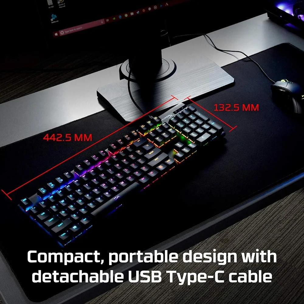 کیبورد گیمینگ مکانیکی HyperX HX-KB6RDX-US Alloy FPS - فرم فاکتور جمع و جور - کلیکی - Cherry MX Blue - نور پس زمینه LED قرمز اندازه کامل (104 کلید) کیبورد گیمینگ مکانیکی HyperX HX-KB6RDX-US Alloy FPS - فرم فاکتور جمع و جور - کلیکی - Cherry MX Blue - نور پس زمینه LED قرمز اندازه کامل (104 کلید)