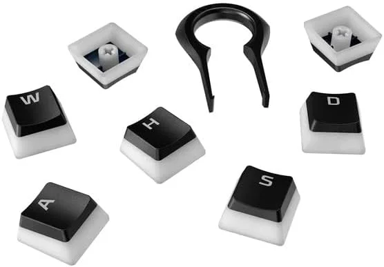 کلیدهای کیبورد Hyperx Hkcpxp-Bk-Us/G مدل Pudding با نورپردازی RGB مجموعه کامل کلید (مشکی PBT) - طرح بندی ایالات متحده