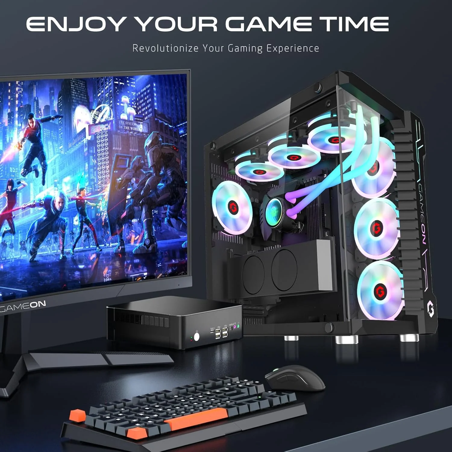کیس گیمینگ مید تاور GAMEON Emperor Midnight III Series، نورپردازی 120mm ARGB+PWM، شیشه حرارت دیده، فن های خنک کننده RGB از پیش نصب شده، فیلترهای گرد و غبار، سازگاری گسترده با مادربرد، مشکی کیس گیمینگ مید تاور GAMEON Emperor Midnight III Series، نورپردازی 120mm ARGB+PWM، شیشه حرارت دیده، فن های خنک کننده RGB از پیش نصب شده، فیلترهای گرد و غبار، سازگاری گسترده با مادربرد، مشکی