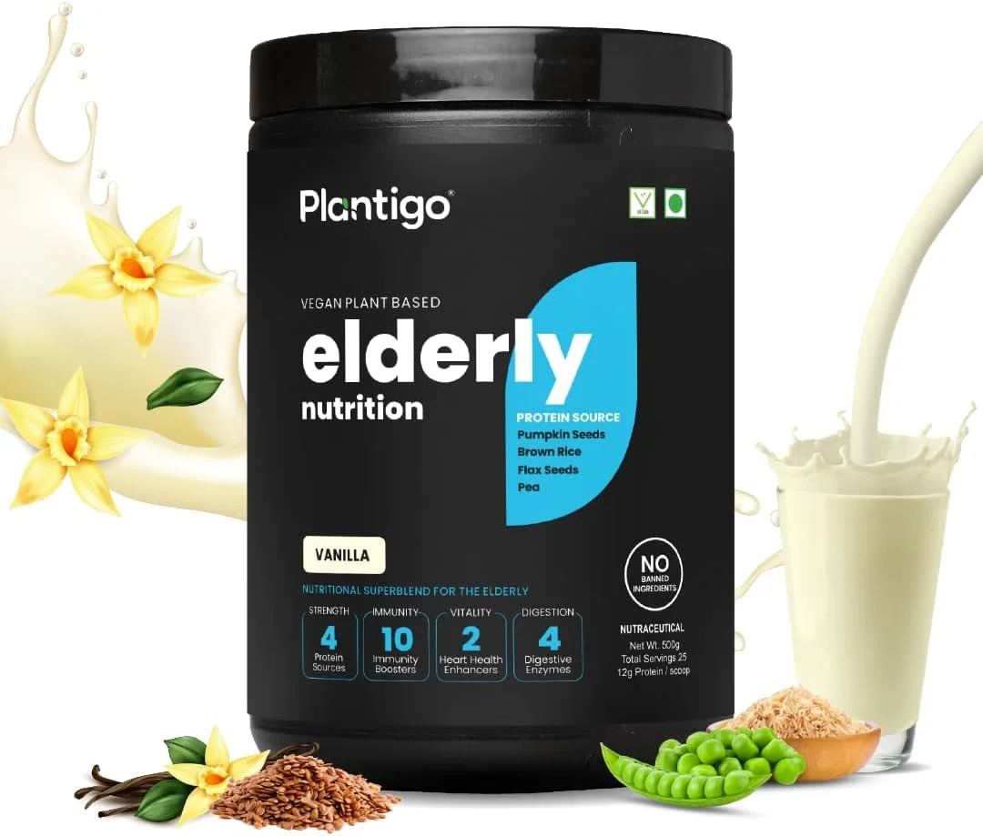 پودر پروتئین گیاهی پلنتیگو سوپریور 51+ برای سالمندان | مردان و زنان مسن | بدون شکر، 14 کالری | پروتئین نخود، جو دوسر | سلامت قلب و ریکاوری عضلات، پروتئین وگان (وانیل - 500 گرم) پودر پروتئین گیاهی پلنتیگو سوپریور 51+ برای سالمندان | مردان و زنان مسن | بدون شکر، 14 کالری | پروتئین نخود، جو دوسر | سلامت قلب و ریکاوری عضلات، پروتئین وگان (وانیل - 500 گرم)