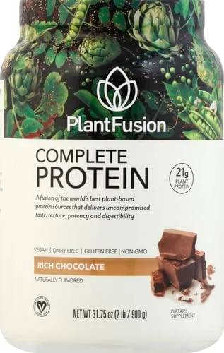 پودر پروتئین گیاهی کامل PlantFusion، بدون گلوتن، وگان، غیر GMO، بسته بندی ممکن است متفاوت باشد، شکلاتی، 2 پوند پودر پروتئین گیاهی کامل PlantFusion، بدون گلوتن، وگان، غیر GMO، بسته بندی ممکن است متفاوت باشد، شکلاتی، 2 پوند
