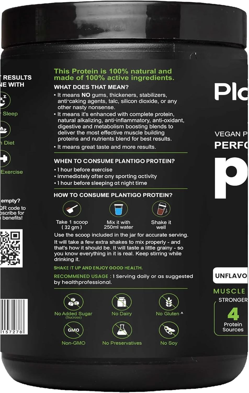 پودر پروتئین گیاهی پلنتیگو کلین | بدون مواد نگهدارنده | بدون مواد ممنوعه | ترکیب پروتئینی فوق العاده - نخود، برنج قهوه ای، کتان | 21 سوپرفود | پروتئین وگان برای مردان، زنان (بدون شیرین کننده، بدون طعم - 1 کیلوگرم) پودر پروتئین گیاهی پلنتیگو کلین | بدون مواد نگهدارنده | بدون مواد ممنوعه | ترکیب پروتئینی فوق العاده - نخود، برنج قهوه ای، کتان | 21 سوپرفود | پروتئین وگان برای مردان، زنان (بدون شیرین کننده، بدون طعم - 1 کیلوگرم)