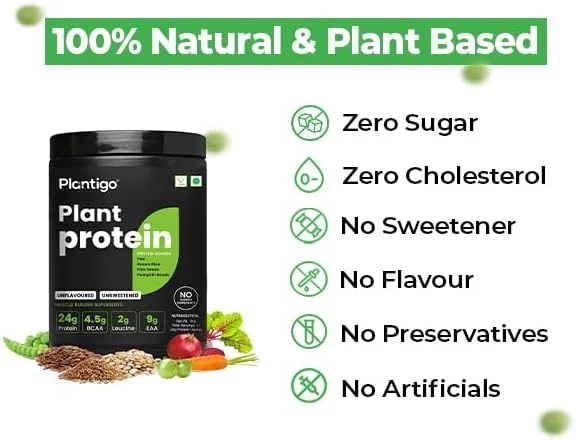 پودر پروتئین گیاهی پلنتیگو کلین | بدون مواد نگهدارنده | بدون مواد ممنوعه | ترکیب پروتئینی فوق العاده - نخود، برنج قهوه ای، کتان | 21 سوپرفود | پروتئین وگان برای مردان، زنان (بدون شیرین کننده، بدون طعم - 1 کیلوگرم) پودر پروتئین گیاهی پلنتیگو کلین | بدون مواد نگهدارنده | بدون مواد ممنوعه | ترکیب پروتئینی فوق العاده - نخود، برنج قهوه ای، کتان | 21 سوپرفود | پروتئین وگان برای مردان، زنان (بدون شیرین کننده، بدون طعم - 1 کیلوگرم)