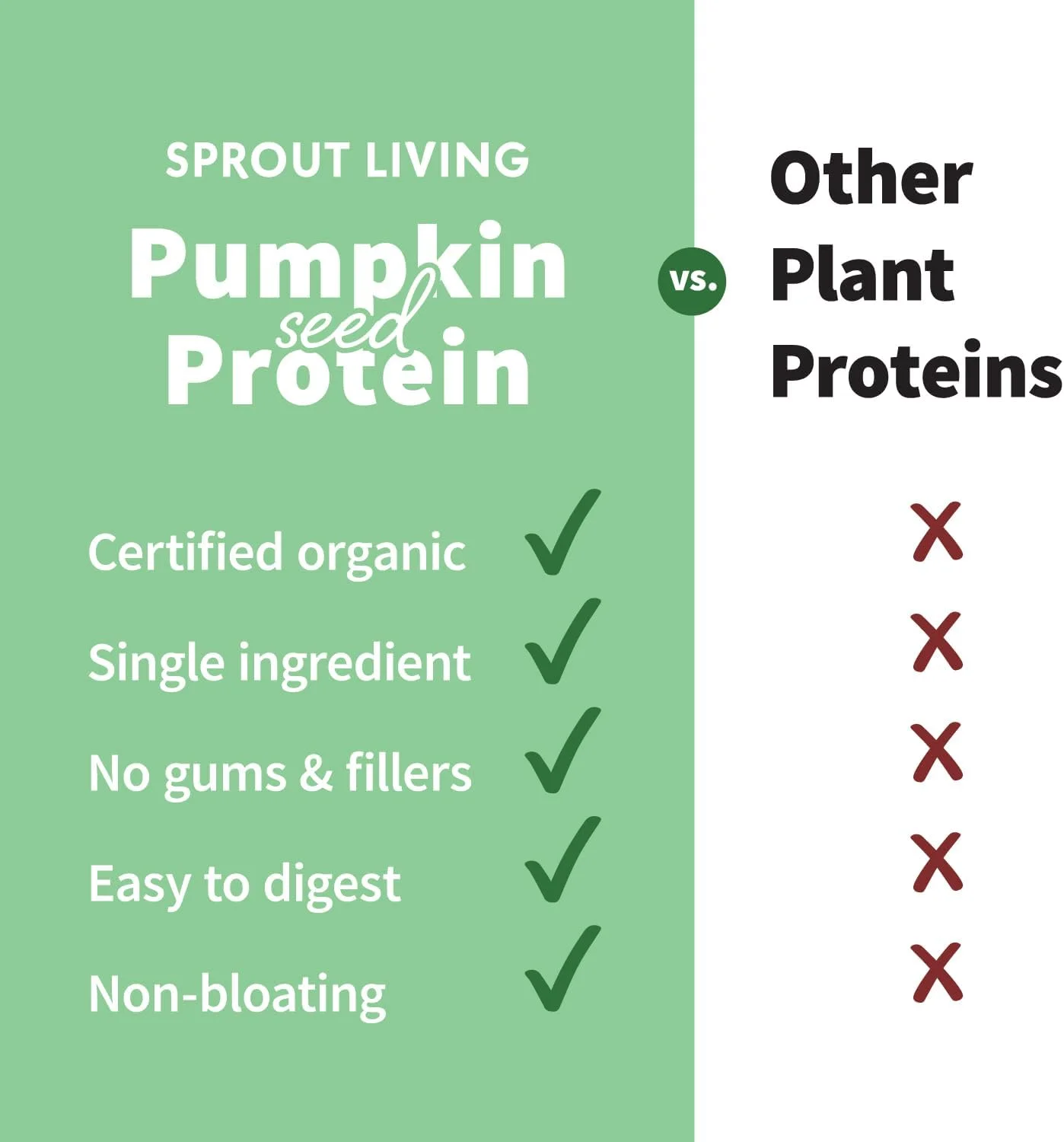 پودر پروتئین تخم کدو ساده Sprout Living، 20 گرم پودر پروتئین گیاهی ارگانیک بدون شیرین کننده های مصنوعی، غیر لبنی، غیر GMO، وگان، بدون گلوتن، مخلوط نوشیدنی کتو (1 پوند) پودر پروتئین تخم کدو ساده Sprout Living، 20 گرم پودر پروتئین گیاهی ارگانیک بدون شیرین کننده های مصنوعی، غیر لبنی، غیر GMO، وگان، بدون گلوتن، مخلوط نوشیدنی کتو (1 پوند)
