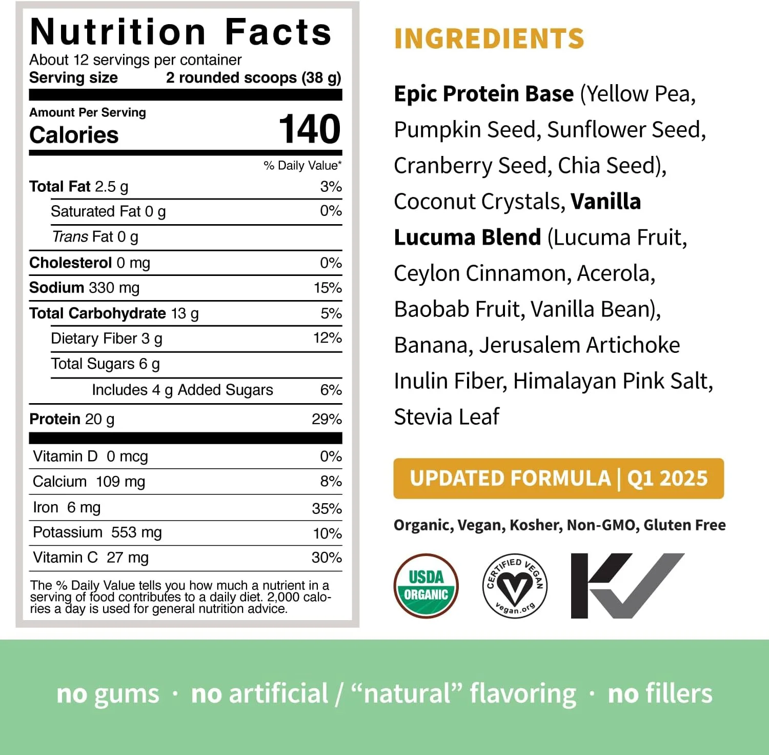 پروتئین گیاهی و پودر سوپرفود Sprout Living Epic Protein، پودر وانیل لوکوما | 20 گرم پودر پروتئین ارگانیک، وگان، بدون لبنیات، غیر GMO، بدون گلوتن، کم شکر (1 پوند، 12 وعده) پروتئین گیاهی و پودر سوپرفود Sprout Living Epic Protein، پودر وانیل لوکوما | 20 گرم پودر پروتئین ارگانیک، وگان، بدون لبنیات، غیر GMO، بدون گلوتن، کم شکر (1 پوند، 12 وعده)