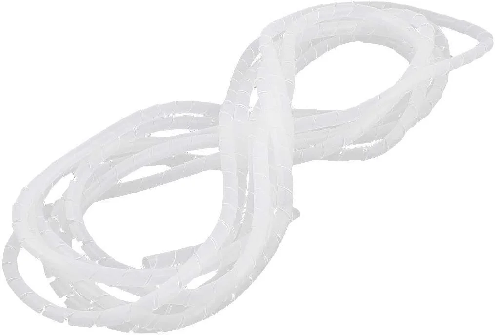 لوله محافظ سیم کابل مارپیچ شفاف XYWHPGV با قطر بیرونی 8 میلی متر، طول 5.6 متر (18 فوت)