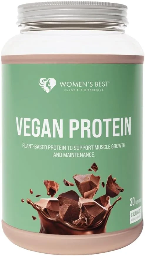 بهترین پروتئین وگان زنانه - پودر پروتئین گیاهی برای عضله سازی و ریکاوری - 908 گرم، طعم شکلات