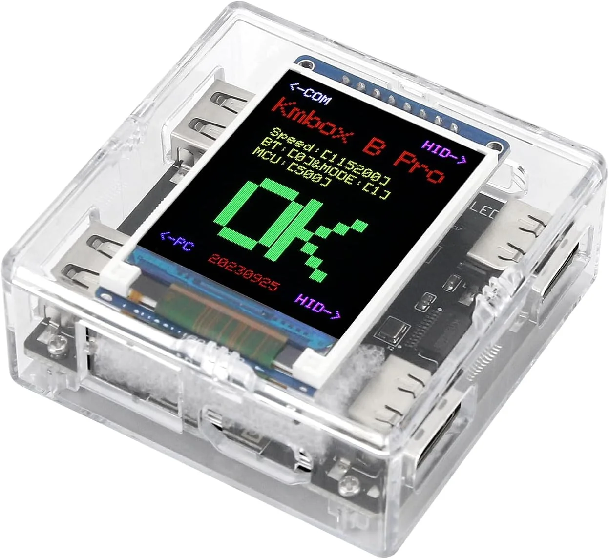 کنترلر کیبورد و ماوس Kmbox B+ (Pro) با صفحه نمایش برای DMA و کامپیوتر دوگانه