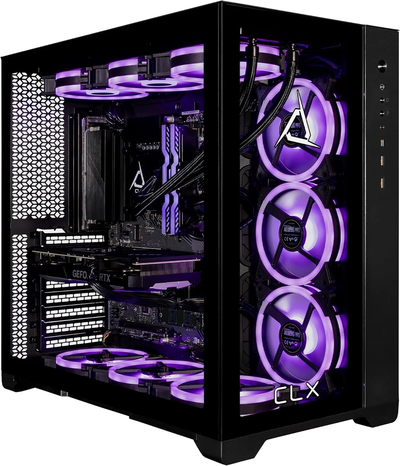 کامپیوتر گیمینگ CLX Set - پردازنده 24 هسته ای Intel Core i9 13900KF 3GHz با خنک کننده مایع، 64 گیگابایت حافظه DDR5، کارت گرافیک GeForce RTX 4070 12GB GDDR6X، 2 ترابایت SSD، 6 ترابایت HDD، WiFi، ویندوز 11 هوم 64 بیتی