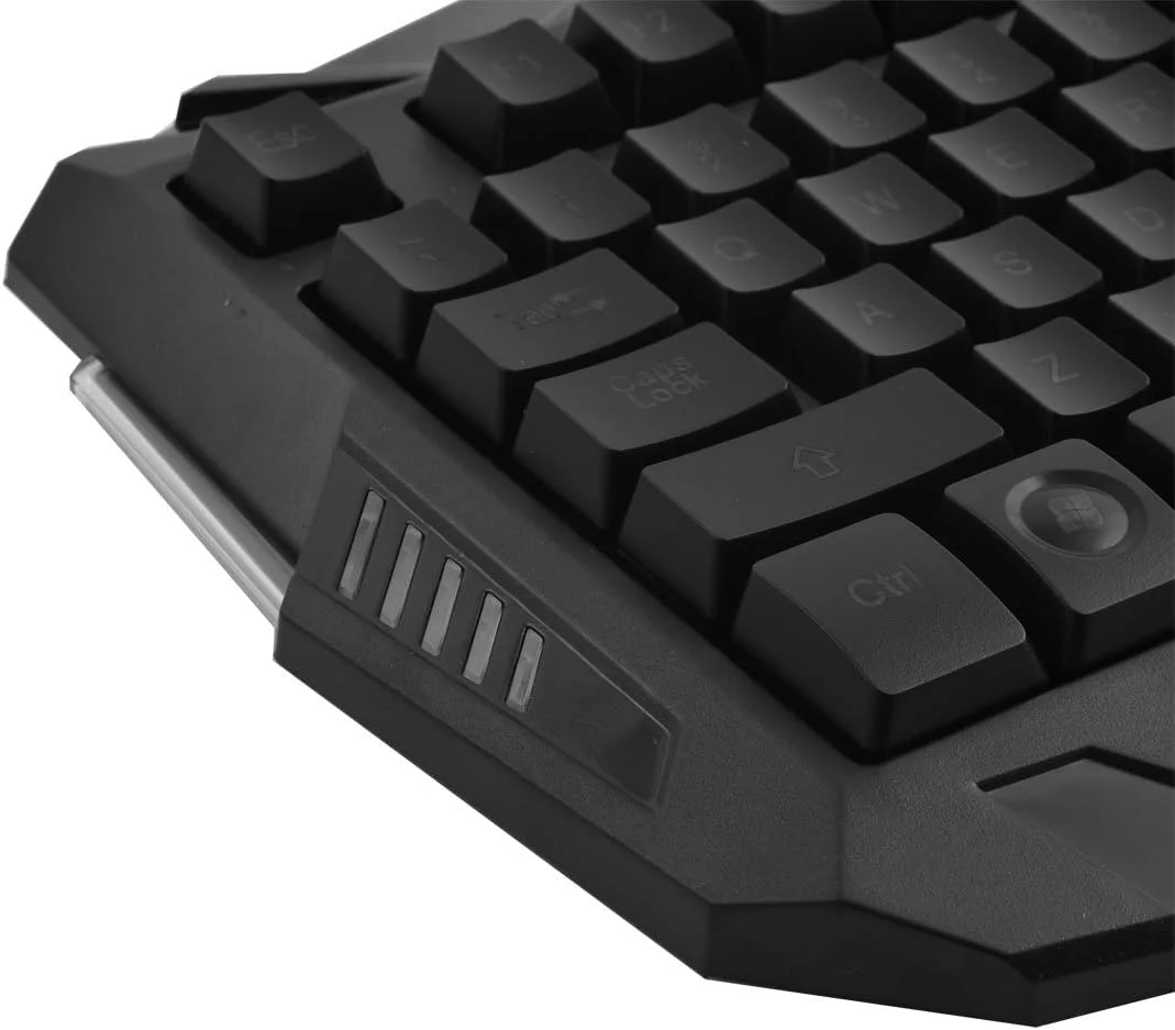 ست کیبورد و ماوس گیمینگ USB سیم دار با نور پس زمینه LED سه رنگ قابل تنظیم Ruilogod - مشکی