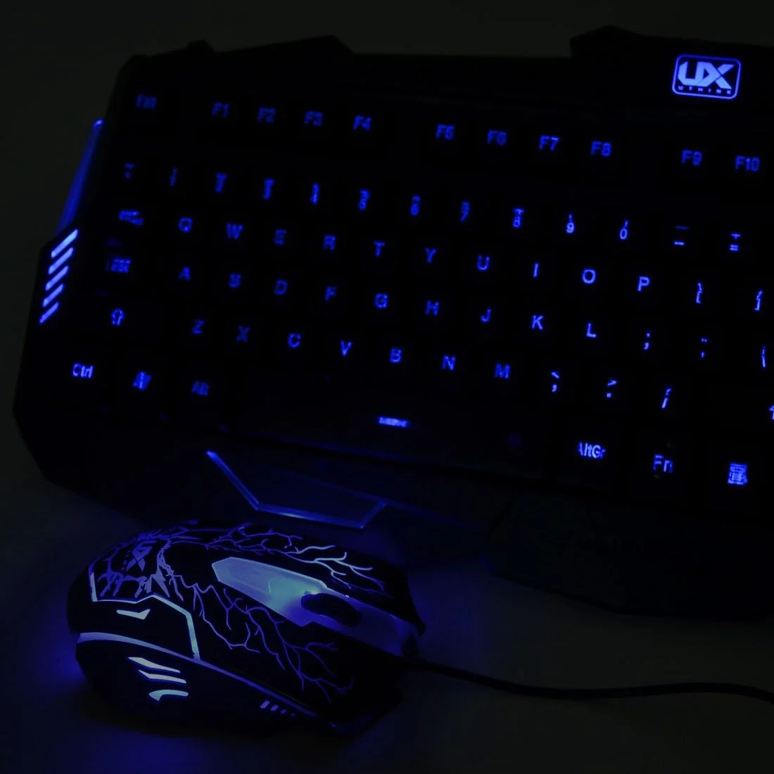 ست کیبورد و ماوس گیمینگ USB سیم دار با نور پس زمینه LED سه رنگ قابل تنظیم Ruilogod - مشکی