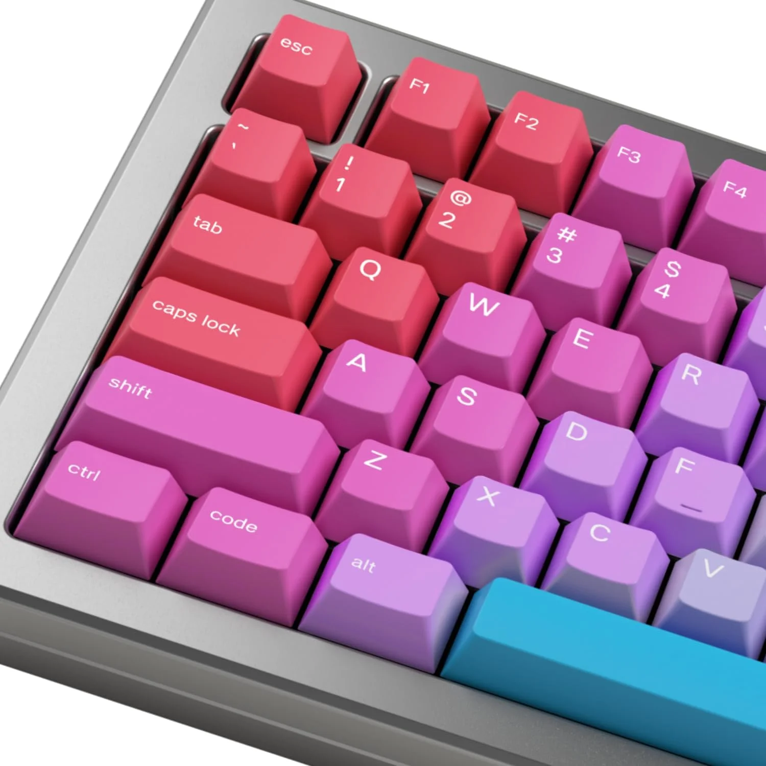 ست کیکپ های گرادینت Glorious Gaming Daydream GPBT، شامل 135 کلید PBT، سازگار با MX، طرح بندی ANSI/ISO، برای کیبوردهای مکانیکی در اندازه های 60%، 65%، 75%، TKL و 100%، US QWERTY