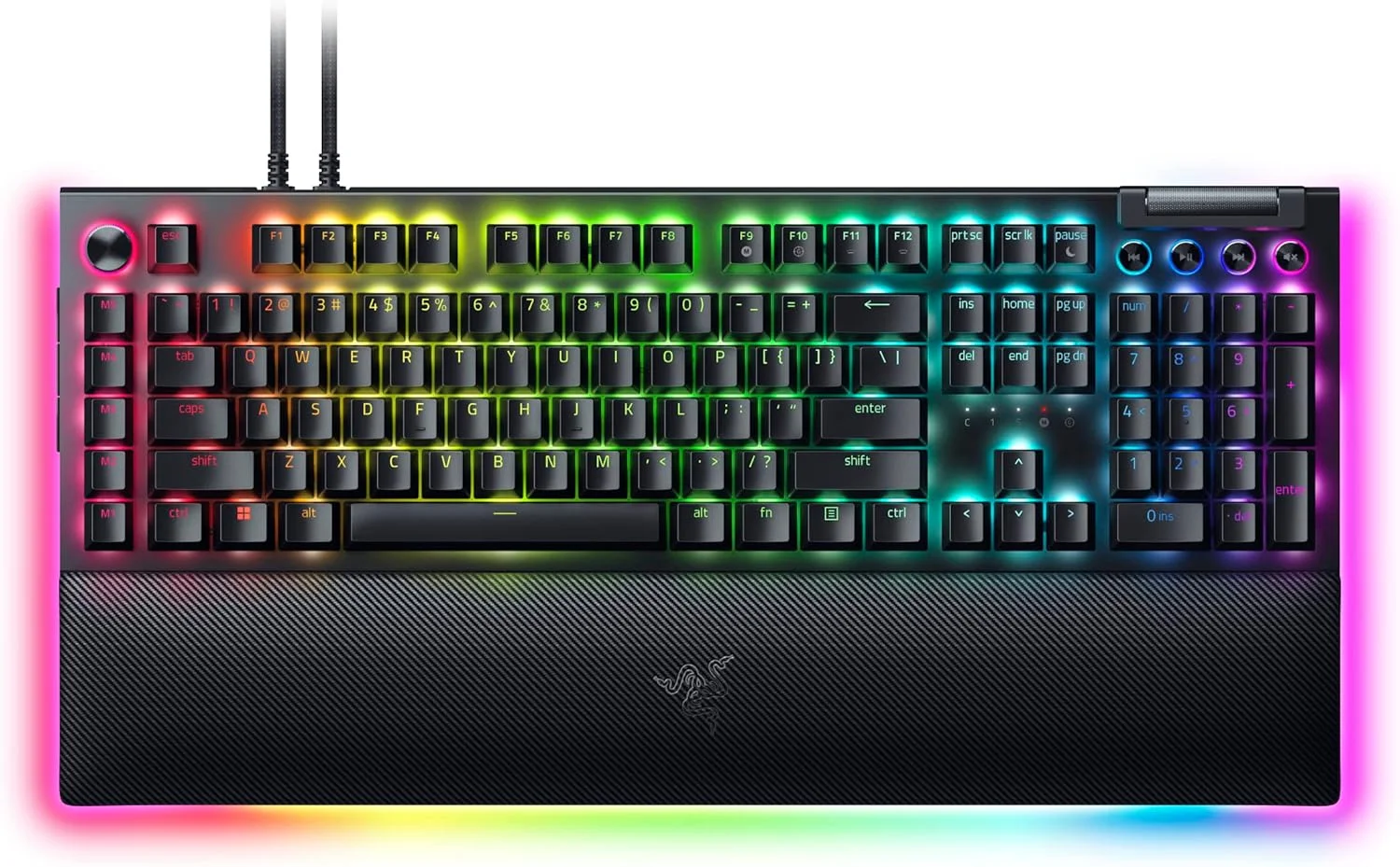 کیبورد گیمینگ مکانیکی سیم دار Razer BlackWidow V4 Pro: سوئیچ های مکانیکی سبز لمسی و کلیکی - کلیدهای ABS با قالب گیری دوبل - دکمه دستوری - ماکروهای قابل برنامه ریزی - Chroma RGB - استراحتگاه مچی مغناطیسی کیبورد گیمینگ مکانیکی سیم دار Razer BlackWidow V4 Pro: سوئیچ های مکانیکی سبز لمسی و کلیکی - کلیدهای ABS با قالب گیری دوبل - دکمه دستوری - ماکروهای قابل برنامه ریزی - Chroma RGB - استراحتگاه مچی مغناطیسی