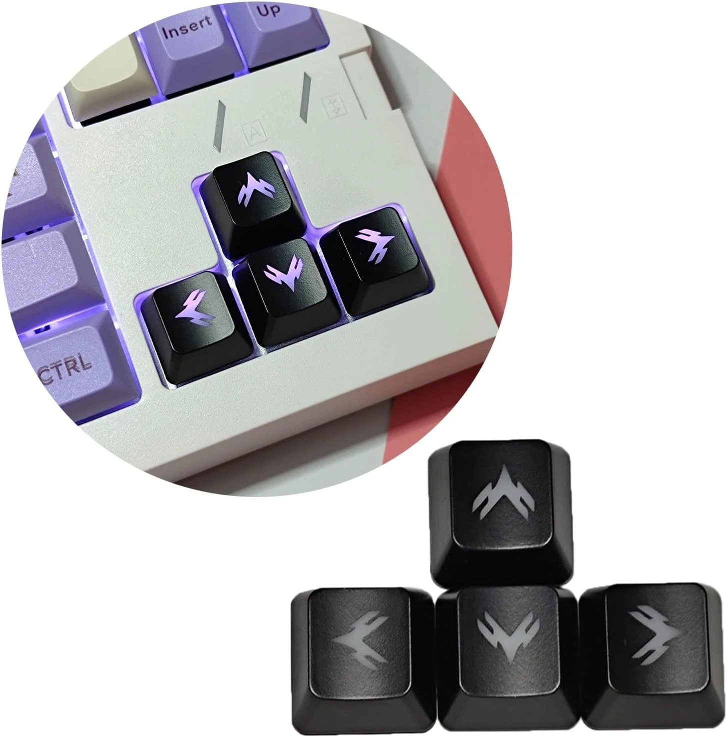 مجموعه کلیدهای بازی Hxyxbnhno WASD، ارتفاع ABS، نور پس زمینه از طریق کلیدها برای صفحه کلید مکانیکی