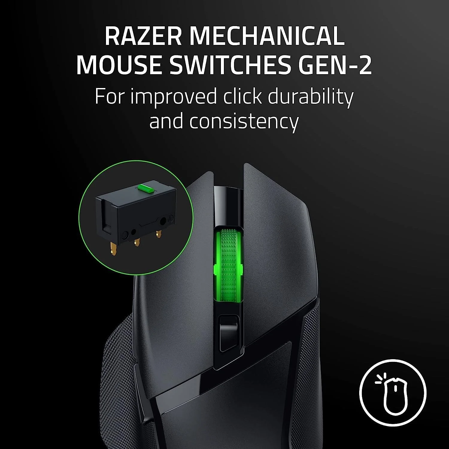 ماوس گیمینگ بی‌سیم قابل تنظیم Razer Basilisk V3 X HyperSpeed: سوییچ‌های مکانیکی نسل 2 - سنسور اپتیکال پیشرفته 18K - Chroma RGB - 9 کنترل قابل برنامه‌ریزی - باتری 585 ساعته - مشکی کلاسیک