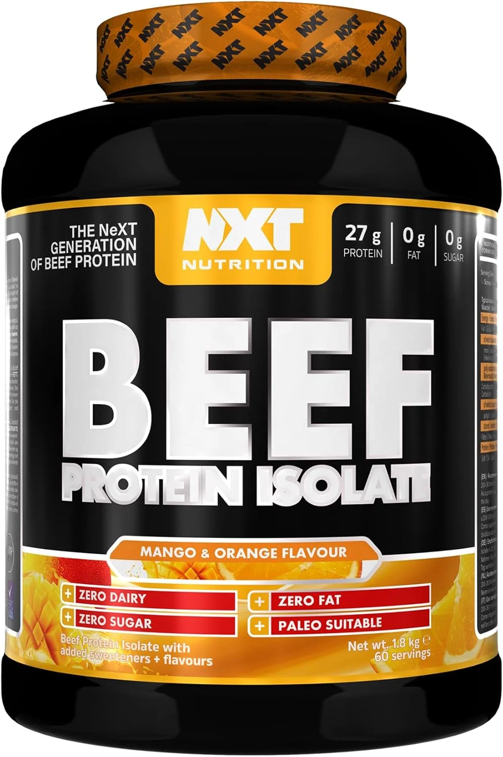 پودر پروتئین ایزوله گوشت گاو NXT Nutrition - پودر پروتئین، جایگزین پروتئین وی و پودر پروتئین وگان، حلال، بدون لاکتوز، لبنیات، گلوتن و سویا - 1.8 کیلوگرم انبه پرتقالی پودر پروتئین ایزوله گوشت گاو NXT Nutrition - پودر پروتئین، جایگزین پروتئین وی و پودر پروتئین وگان، حلال، بدون لاکتوز، لبنیات، گلوتن و سویا - 1.8 کیلوگرم انبه پرتقالی