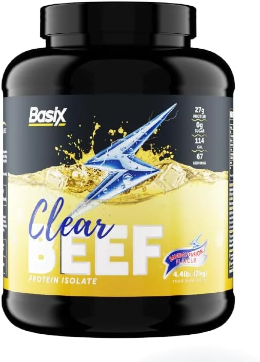 پروتئین ایزوله گوشت گاو Basix با طعم انرژی فیوژن 4.4 پوند پروتئین ایزوله گوشت گاو Basix با طعم انرژی فیوژن 4.4 پوند