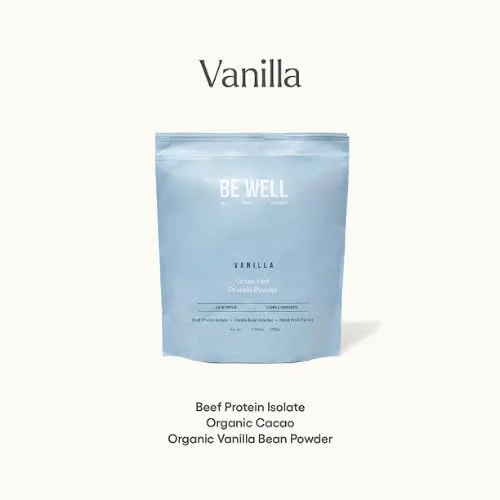 پودر پروتئین گوشت گاو سوئدی تغذیه شده با علف Be Well by Kelly LeVeque - مناسب برای رژیم پالئو و کتو، بدون لبنیات و گلوتن - پودر پروتئین کم کربوهیدرات با BCAA و کلاژن - 23 گرم پروتئین (وانیلی - 30 سروینگ) پودر پروتئین گوشت گاو سوئدی تغذیه شده با علف Be Well by Kelly LeVeque - مناسب برای رژیم پالئو و کتو، بدون لبنیات و گلوتن - پودر پروتئین کم کربوهیدرات با BCAA و کلاژن - 23 گرم پروتئین (وانیلی - 30 سروینگ)