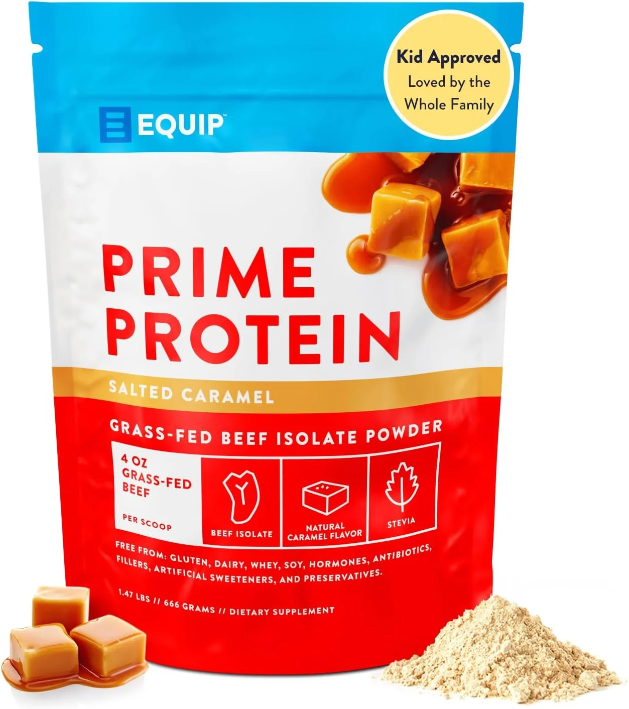 پروتئین پرایم Equip Foods - پودر پروتئین ایزوله گوشت گاو تغذیه شده با علف - مناسب برای رژیم پالئو و کتو، پودر پروتئین گوشتخوار بدون گلوتن - کارامل نمکی، 1.47 پوند - کمک به ساخت و ترمیم بافت پروتئین پرایم Equip Foods - پودر پروتئین ایزوله گوشت گاو تغذیه شده با علف - مناسب برای رژیم پالئو و کتو، پودر پروتئین گوشتخوار بدون گلوتن - کارامل نمکی، 1.47 پوند - کمک به ساخت و ترمیم بافت