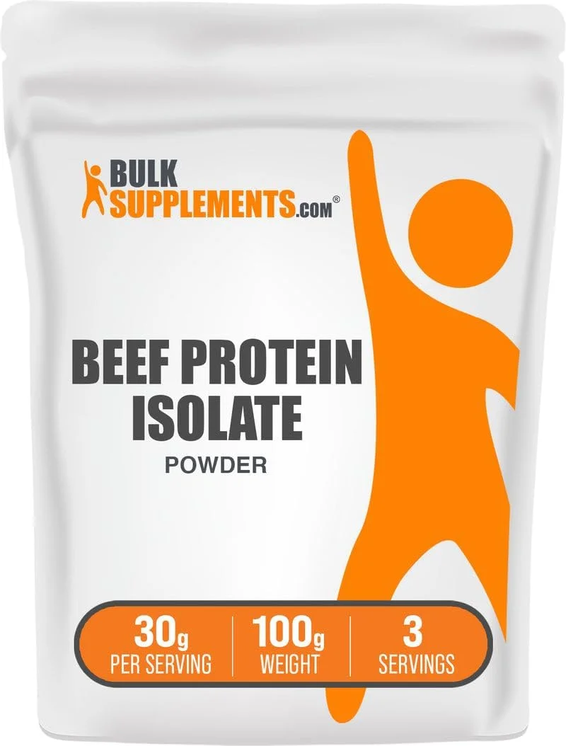 پودر پروتئین ایزوله گوشت گاو BulkSupplements.com - پودر پروتئین بدون لاکتوز، پودر پروتئین گوشت گاو - بدون طعم و گلوتن، 30 گرم در هر وعده، 100 گرم (3.5 اونس) (بسته 1 عددی) پودر پروتئین ایزوله گوشت گاو BulkSupplements.com - پودر پروتئین بدون لاکتوز، پودر پروتئین گوشت گاو - بدون طعم و گلوتن، 30 گرم در هر وعده، 100 گرم (3.5 اونس) (بسته 1 عددی)
