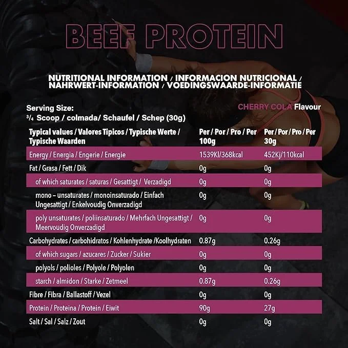 پروتئین ایزوله گوشت گاو NXT Nutrition، پروتئین بالای گوشت گاو در آمینو اسیدهای طبیعی - مناسب برای رژیم پالئو و کتو - بدون لبنیات، لاکتوز و گلوتن | 1.8 کیلوگرم (Cherry Cola) پروتئین ایزوله گوشت گاو NXT Nutrition، پروتئین بالای گوشت گاو در آمینو اسیدهای طبیعی - مناسب برای رژیم پالئو و کتو - بدون لبنیات، لاکتوز و گلوتن | 1.8 کیلوگرم (Cherry Cola)