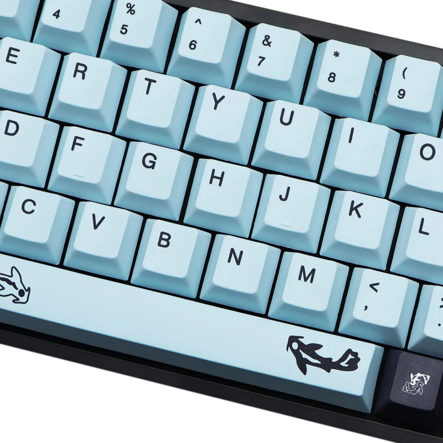 ست کیکپ های MOLGRIA GMK MIZHU - 136 عدد PBT Cherry Profile Dye Sublimation برای کیبورد گیمینگ، آبی آسمانی به سبک ژاپنی برای کیبورد Gateron Kailh Cherry MX 104/87/74/61 60