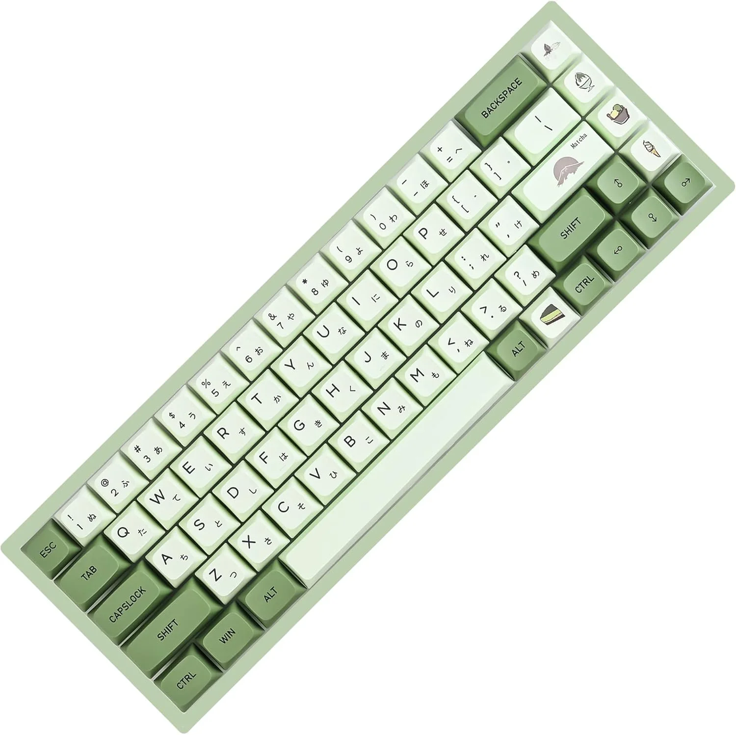کلیدهای کیبورد Ussixchare طرح ماچا، جنس PBT، 122 کلید، سبز، مناسب بازی، پروفایل XDA، چاپ ژاپنی، طرح ANSI برای کیبوردهای MX (ماچا) کلیدهای کیبورد Ussixchare طرح ماچا، جنس PBT، 122 کلید، سبز، مناسب بازی، پروفایل XDA، چاپ ژاپنی، طرح ANSI برای کیبوردهای MX (ماچا)