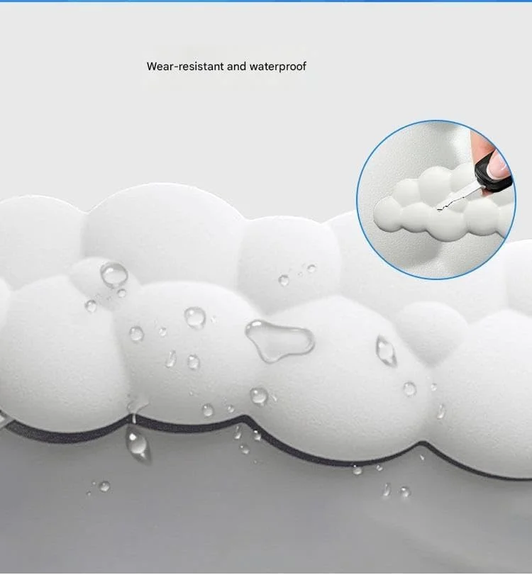 پد مچی کیبورد، پد مچی ابری با پایه PU ضد لغزش، پد مچی فوم حافظه دار راحت برای کامپیوتر لپ تاپ بازی اداری و تسکین درد هدیه آرزو (صورتی، ست 2 عددی)